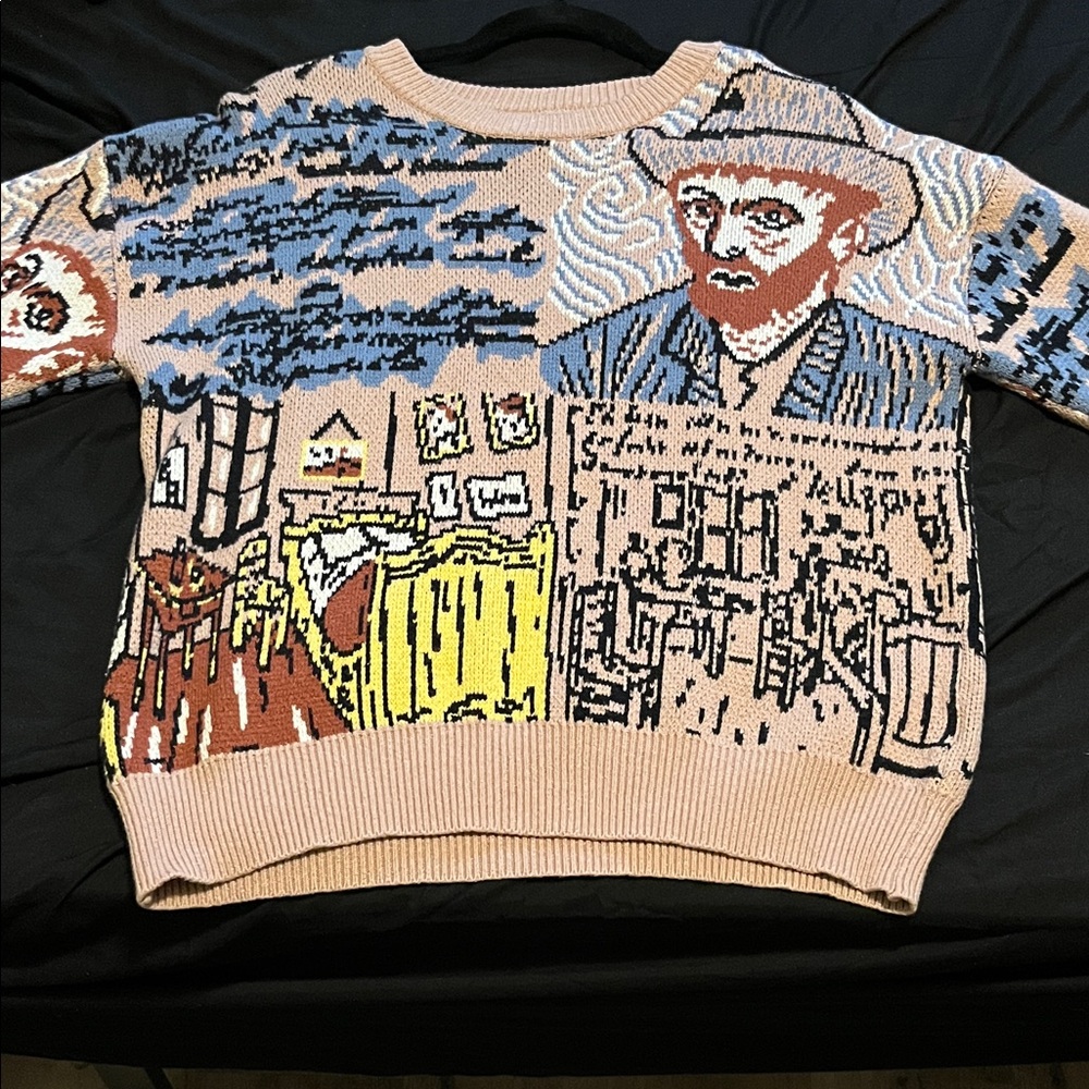 SHEIN Multicolor Graphic Crewneck Sweater